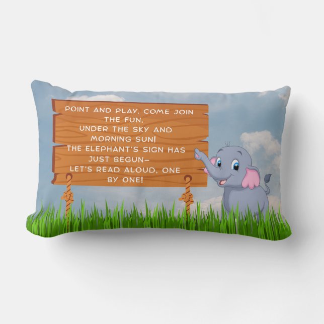 Coussin Rectangle Safari de contes (Recto)