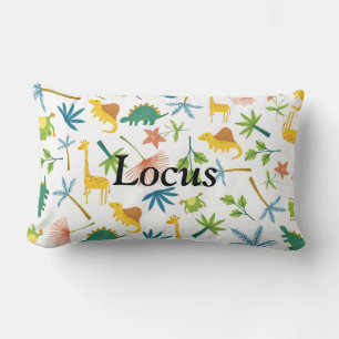 Coussin Rectangle safari personnalisé animaux de la forêt de pépiniè