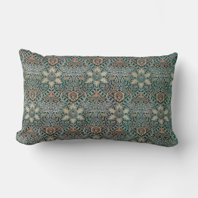 Coussin Rectangle Sage Floral William Morris (Recto)