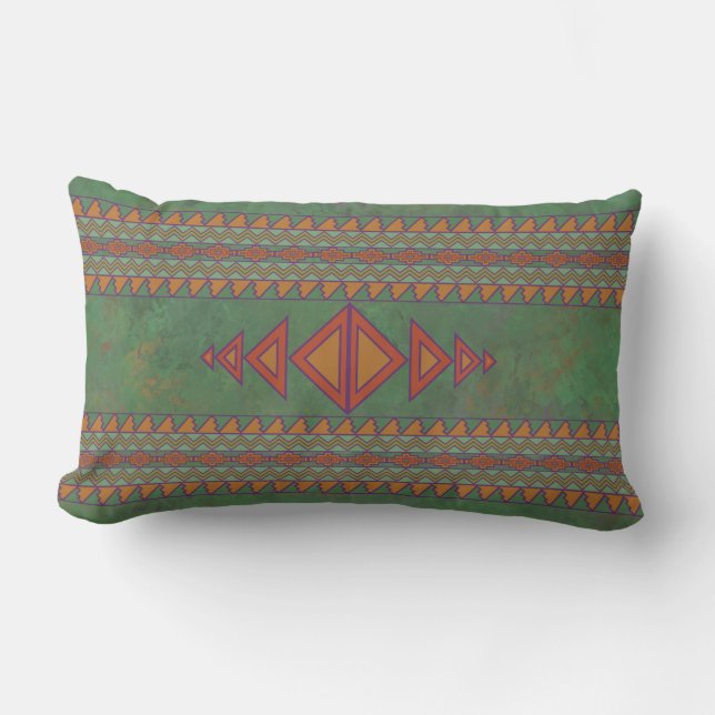 Coussin Rectangle Sagebrush sud-ouest Vert Design géométrique Lumbar (Recto)