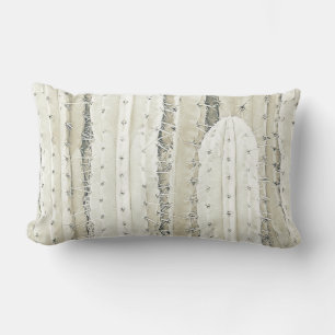 Coussin Rectangle Saguaro Cactus Photo Art Neutre Couleurs Cool