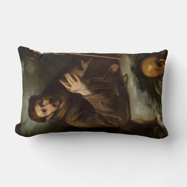 Coussin Rectangle Saint François dans la prière (foi chrétienne) (Recto)