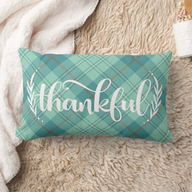 Coussin Rectangle Saison de grâce Thanksgiving Plaid (Couverture)
