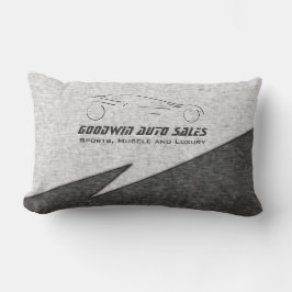 Coussin Rectangle Salon de voiture de sport - faux métal, argent spo