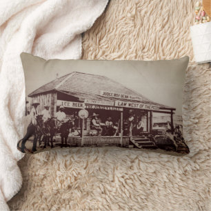 Coussin Rectangle Saloon du tribunal de juge Roy Bean Langtry Texas
