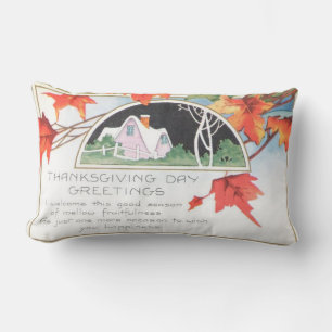 Coussin Rectangle Salutations de la journée de Thankesgiving Maison