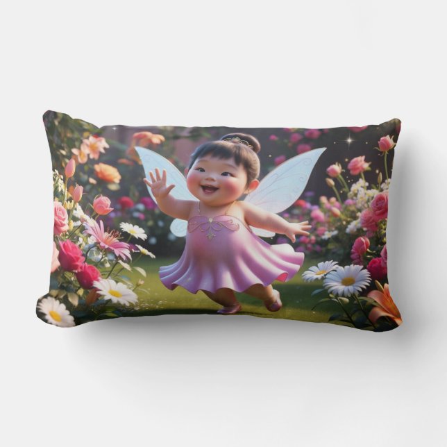 Coussin Rectangle Salutations Fée Bébé (Recto)