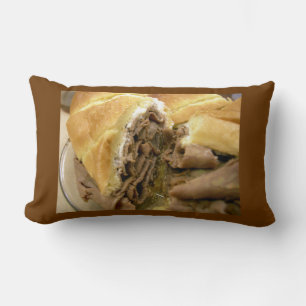 Coussin Rectangle Sandwich au boeuf rôti au fromage de chèvre crémeu