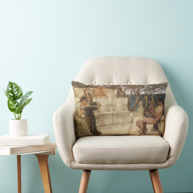 Coussin Rectangle Sappho et Alcaeus par Sir Lawrence Alma Tadema (Chaise)