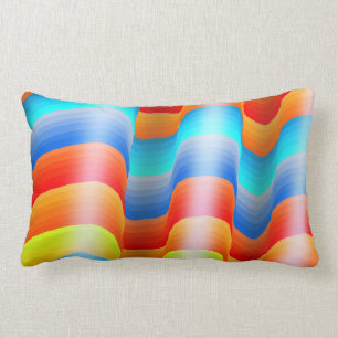 Coussin Rectangle Sarape arc-en-ciel coloré