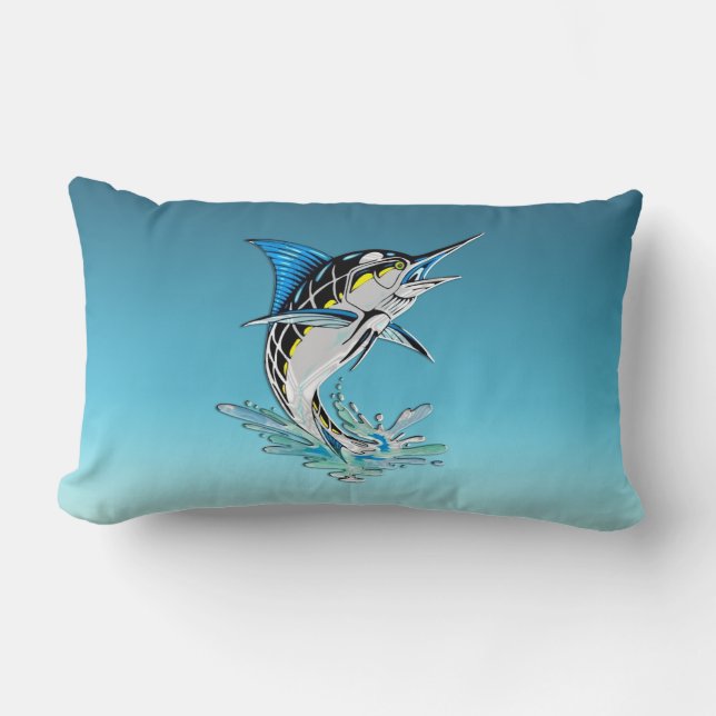 Coussin Rectangle Saut de Marlin (Recto)