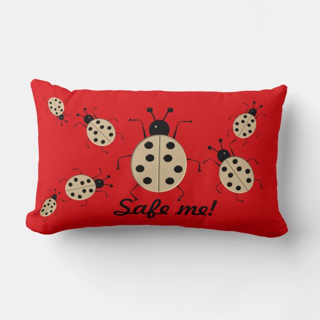 Coussin Rectangle Sauvez-moi ! Bizarre coloré, personnalisation (Recto)