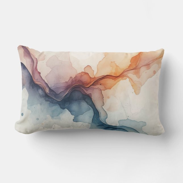 Coussin Rectangle Saveur de couleur de l'eau (Recto)