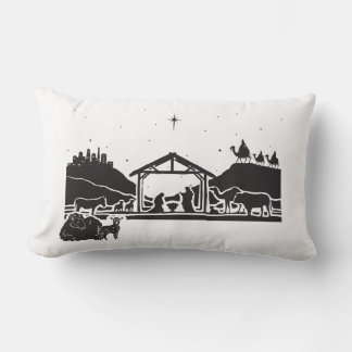 Coussin Rectangle Scène de nativité réversible Jeu d'oreiller