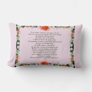 Coussin Rectangle Scripture, Psaume 11, Botanic