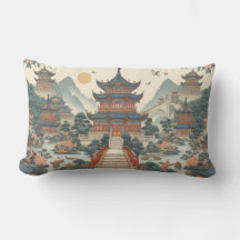 Serene Chinoiserie Pagode Pittoresque inspirée par