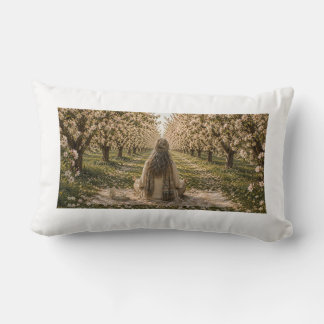 Coussin Rectangle Serene Lakeside Botanical Nature Decorative Pillow