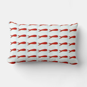 Coussin Rectangle serviette de motif de poisson sculpté