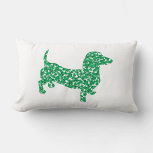 Coussin Rectangle Shamrock Dachshund