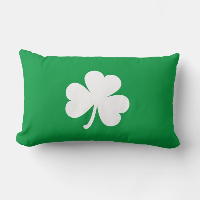 Coussin Rectangle Shamrock irlandais sur mesure (Recto)