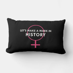 Coussin Rectangle Signe féminin - Marque dans l'histoire Citation