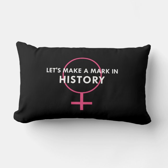 Coussin Rectangle Signe féminin - Marque dans l'histoire Citation (Recto)
