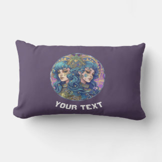 COUSSIN RECTANGLE SIGNE ZODIAC GEMINI PERSONNALISÉ