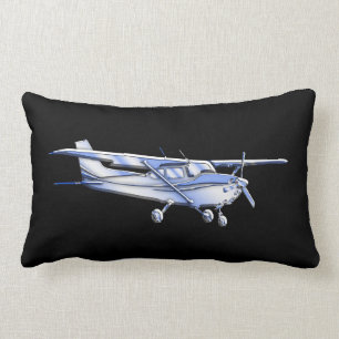 Coussin Rectangle Silhouette de Cessna classique de l'aéronef volan