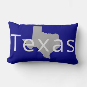 Coussin Rectangle Silhouette de l'État du Texas moderne