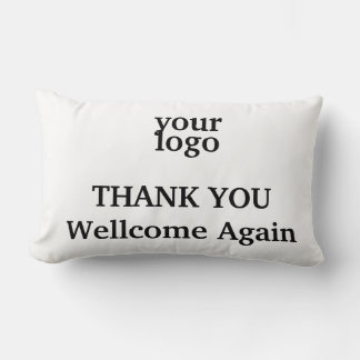 Coussin Rectangle Simple logo personnalisé élégant minimaliste ici e