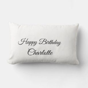 Coussin Rectangle SIMPLE MINIMAL.CUTIE AJOUTER NOM BÉBÉ joyeux anniv
