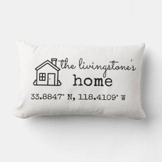 Coussin Rectangle Simple personnalisé Famille Accueil Coordonnées GP