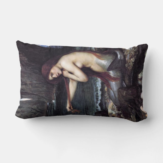 Coussin Rectangle Sirène sur la plage (Verso)
