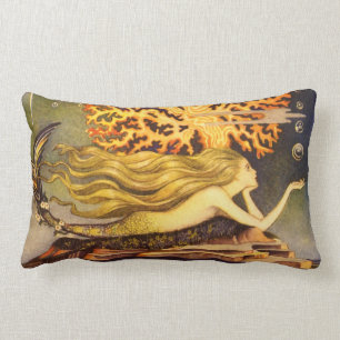 Coussin Rectangle Sirène vintage