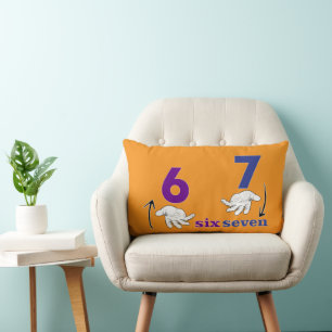 Coussin Rectangle six sept mème drôle mains cool