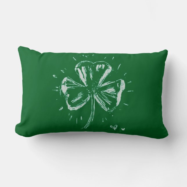 Coussin Rectangle Sketch Shamrock (Recto)