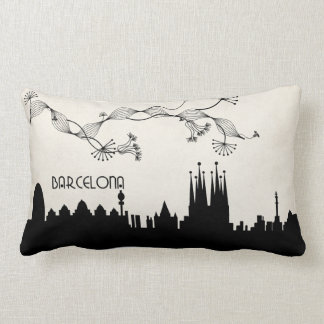 Coussin Rectangle skyline deco de barcelone