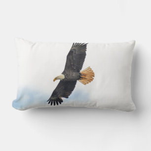 Coussin Rectangle Soaring Bald Eagle Wildife Photo Art