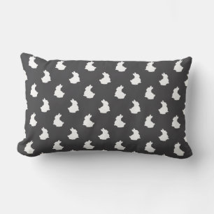 Coussin Rectangle Soft Bunny Silhouette Pépinière Accent