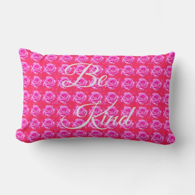 Coussin Rectangle Sois Un Design Rose, (Recto)