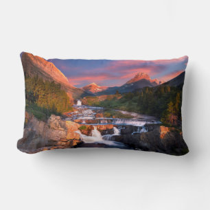 Coussin Rectangle Soleil sur le ruisseau Swiftcurrent