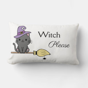 Coussin Rectangle Sorcière de chat de cuisine s'il vous plaît