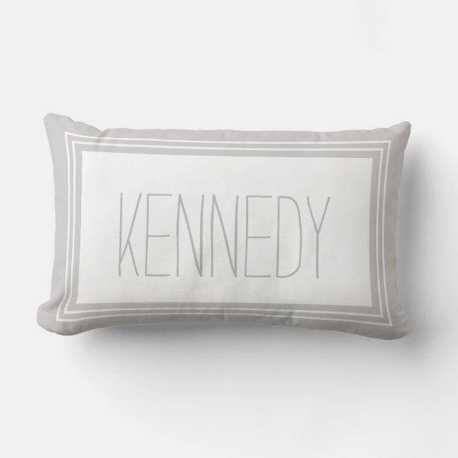 Coussin Rectangle Souvenir fait sur commande de nom de monogramme de (Recto)