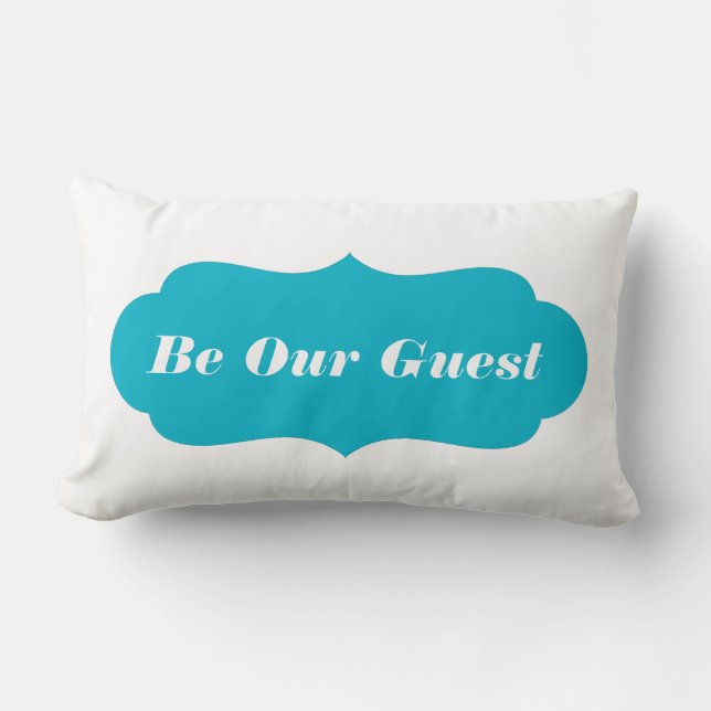 Coussin Rectangle Soyez notre invité (ou texte fait sur commande) (Recto)