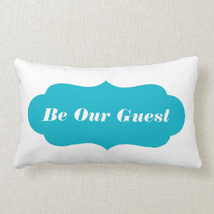 Coussin Rectangle Soyez notre invité (ou texte fait sur commande)