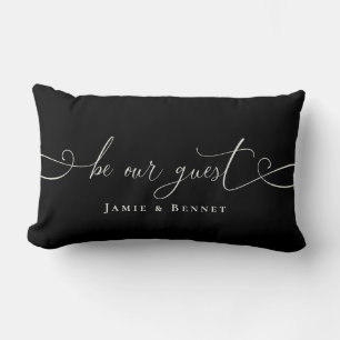Coussin Rectangle Soyez notre invité Texte Personnalisé Moderne Desi