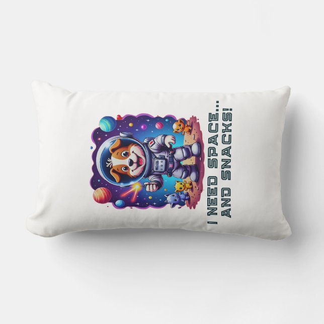 Coussin Rectangle Space Adventurer Poochie (Recto)
