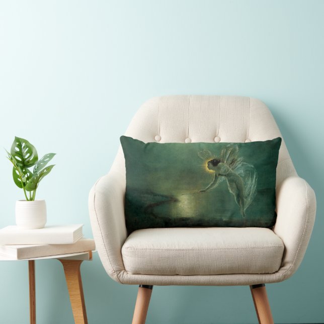 Coussin Rectangle Spirit of the Night par Grimshaw, Fée victorienne (Chaise)