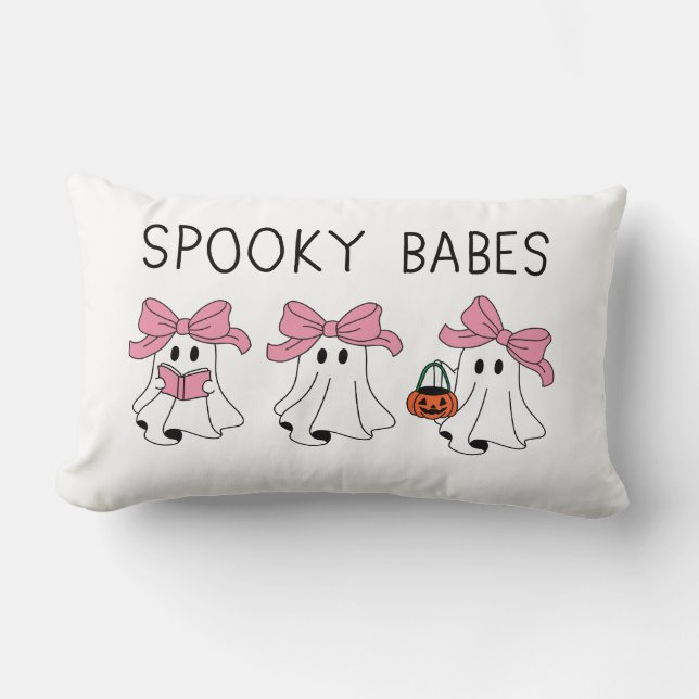 Coussin Rectangle Spooky babes cute ghost (Recto)