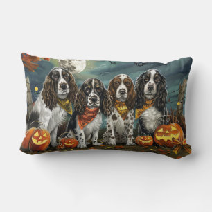 Coussin Rectangle Springer Spaniel Halloween Éffrayant